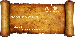 Vass Montika névjegykártya